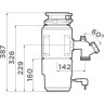 Измельчитель пищевых отходов OMOIKIRI NAGARE SLIM 900 4995062