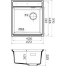 Мойка OMOIKIRI YORU 47-BL Side Artgranit/черный 4993957